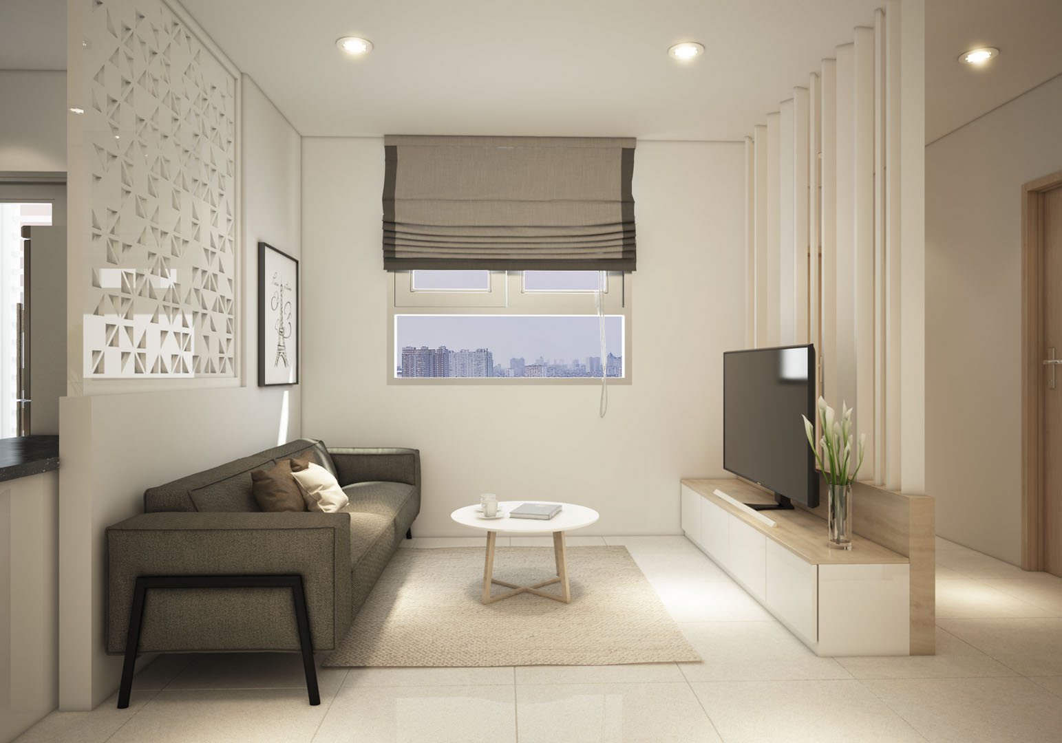 Nhà mẫu phòng khách căn hộ chung cư Thạnh Tân