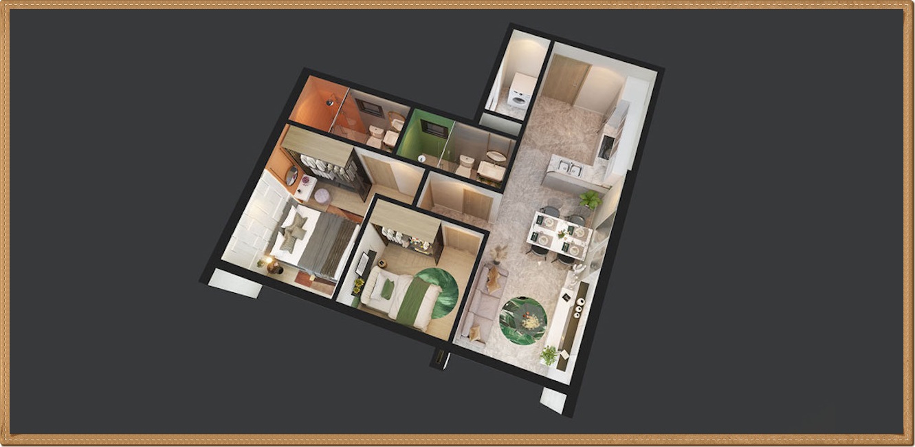 Thiết kế chi tiết căn hộ mẫu tại Citi Grand Quận 2 – Loại căn A